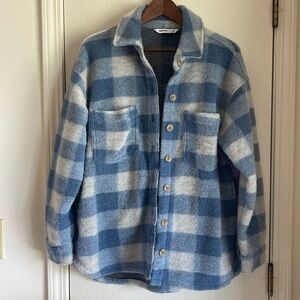 Sonoma blue gingham warm jacket size Med